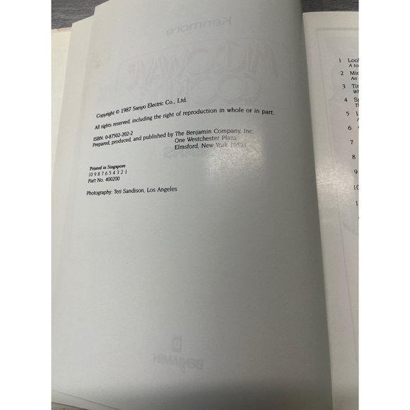 Vintage Kenmore Microwave Cooking Cookbook 1987 Sears Hardcover Recipes - Picture 5 of 9